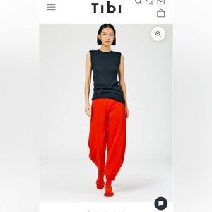 TIBI Calder Sweatpant in Red Regular Length Size XS